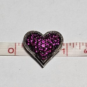 Kay Jewelers Purple Crystal Heart Pendant Charm